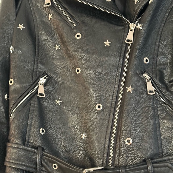 Vigoss Black Studded Leather Moto Jacket - Picture 2 of 9